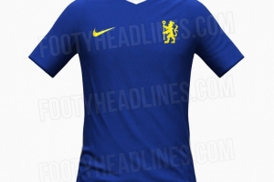 切尔西26-27赛季主场球衣谍照:黄色狮子徽章,蓝色搭配金色白色 - 资讯配图