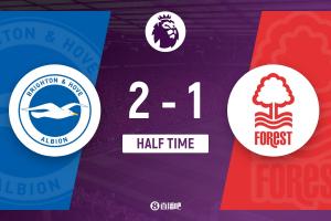 半场-维尔贝克破门戈麦斯建功怀特轰世界波 布莱顿2-1诺丁汉森林 - 资讯配图