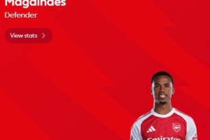 助攻萨利巴！英超官方：加布里埃尔当选阿森纳2-1切尔西全场最佳 - 资讯配图