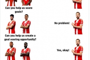 拜仁官推晒图玩梗：进球？创造机会？防守？凯恩能做到一切！ - 资讯配图