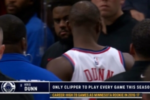 铁人！克里斯·邓恩是快船本赛季唯一全勤球员 新秀赛季出战78场 - 资讯配图