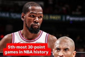 里程悲！杜兰特生涯30+场次超科比&独居历史第五 仅次詹乔帅龙 - 资讯配图