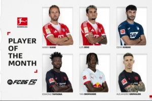 德甲2月最佳球员候选:凯恩、路易斯·迪亚斯、扬·迪奥曼德在列 - 资讯配图