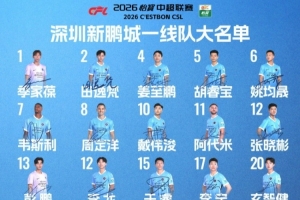 深圳新鹏城2026赛季一线队大名单 - 资讯配图