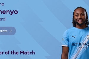 首开记录,英超官方:塞梅尼奥当选曼城2-2诺丁汉森林全场最佳 - 资讯配图