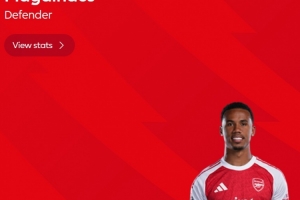 14次解围，英超官方：加布里埃尔当选阿森纳1-0布莱顿全场最佳 - 资讯配图