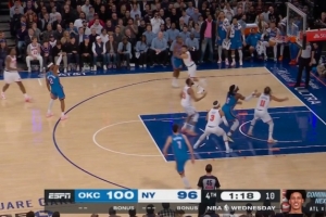 准备收比赛！亚历山大弧顶命中关键三分 雷霆领先7分 - 资讯配图