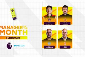 英超2月最佳主帅候选：卡里克、瓜迪奥拉、斯洛特入选 无阿尔特塔 - 资讯配图