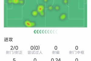 舍什科本场数据:2射0正,5次对抗0成功,多项数据挂零 - 资讯配图