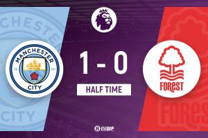 半场-曼城暂1-0森林 塞梅尼奥连场破门谢尔基妙传助攻 - 资讯配图