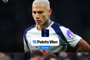 热刺本赛季主场拿到10分，英格兰前四级别92支球队中仅多于谢周三 - 资讯配图