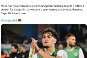 德天空：菲尔特20岁中卫明茨计划今夏转会，多支德甲球队有意 - 资讯配图