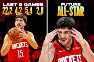 近5战场均22.2分!火媒:谢泼德展现全明星潜质 火箭新星正在崛起 - 资讯配图