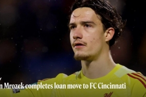 利物浦官方：22岁门将莫洛泽克租借加盟辛辛那提，租期至赛季结束 - 资讯配图