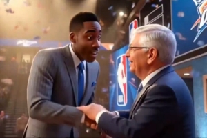 哈登晒AI视频：22岁进总决 在火箭差一步夺冠 把进攻体系带到骑士 - 资讯配图