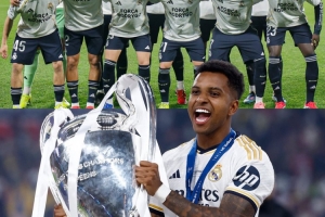 加油,罗德里戈!皇马球员赛前合影身披特制球衣支持罗德里戈 - 资讯配图