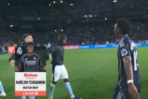 1进球1关键传球！琼阿梅尼当选皇马2-1塞尔塔一役全场最佳 - 资讯配图