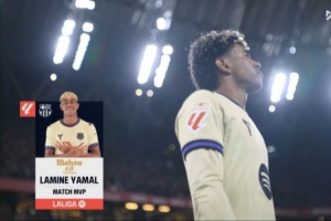 1进球1关键传球!亚马尔当选巴萨1-0毕巴一役全场最佳 - 资讯配图