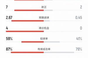 尤文vs比萨全场数据:射门25比7、射正7比2、控球率59%比41% - 资讯配图