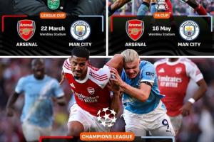 会成真吗？阿森纳和曼城本赛季可能在3项杯赛决赛中相遇 - 资讯配图