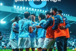 击败纽卡,曼城官方晒海报庆祝:连续8个赛季晋级足总杯8强! - 资讯配图