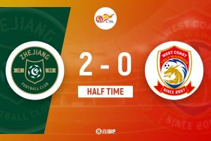 半场-浙江2-0青岛西海岸 米特里策传射瓜里拉帕破门王钰栋送助攻 - 资讯配图