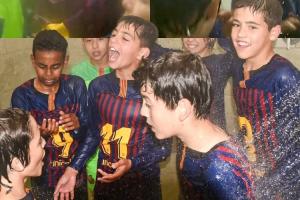 从小一起踢到大！亚马尔、贝尔纳尔、库巴西儿时庆祝视频走红网络 - 资讯配图