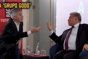 有趣一幕！拉波尔塔和丰特辩论之中突然握手，两人都露出笑容 - 资讯配图