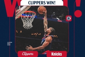 机器人稳定输出！快船官方晒赢球海报：伦纳德单臂劈扣登上封面 - 资讯配图