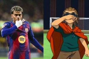 吹口哨庆祝动作致敬《闪电十一人》？亚马尔摇头予以否认 - 资讯配图