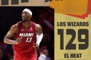 历史纪录的83分!创造多项历史的阿德巴约荣登热火官方赢球海报 - 资讯配图