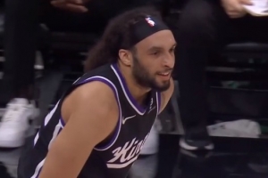 给替补席打嗨了！德文·卡特撤步三分还在进 单节砍下第20分！ - 资讯配图