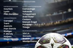 皇马公布战曼城名单：姆巴佩、贝林缺席，维尼修斯、阿诺德在列 - 资讯配图