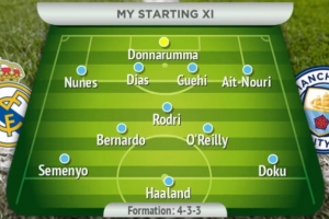 曼晚预测曼城vs皇马首发：哈兰德对决维尼修斯，居莱尔伪9号 - 资讯配图