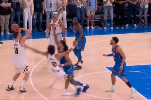 雷霆VS掘金裁判报告：无任何错判和漏判 杰林关键送3+1犯法无误 - 资讯配图