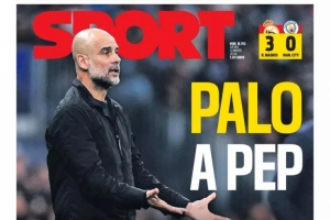 每体今日头版:曼城在伯纳乌沉沦 巴尔韦德戴帽助皇马3-0取胜 - 资讯配图