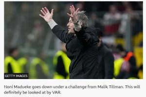 有争议！BBC谈阿森纳绝平：马杜埃凯几乎没被接触 但点球判罚不变 - 资讯配图