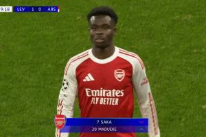 状态糟糕！萨卡本场数据：0球0助0射正，0关键传球 - 资讯配图