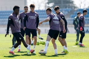皇马官方：米利唐参加部分合练，姆巴佩、贝林厄姆等人继续恢复 - 资讯配图