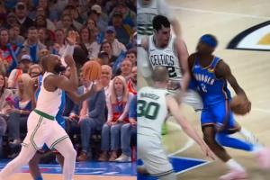 怒批SGA！美媒批评杰伦·布朗玩双标：他也有“不是篮球的动作” - 资讯配图