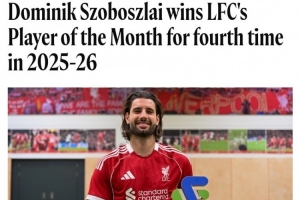 索博斯洛伊当选利物浦2月队内最佳，本赛季第四次获此荣誉 - 资讯配图
