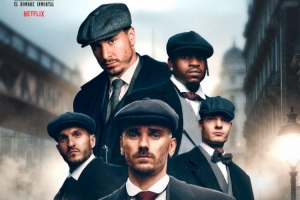 马竞发布浴血黑帮主题海报:格列兹曼、瑟尔洛特、卢克曼出镜 - 资讯配图