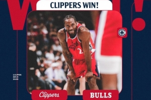 砍下全场最高28分!快船官方晒赢球海报:伦纳德满脸笑容上封面 - 资讯配图