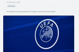 欧足联官方:3个替代方案均被阿足协拒绝,后者提议世界杯后举办 - 资讯配图