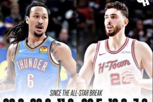 全明星后数据：杰林20.8+11.8+4.3+三分50% 申京18.9+7.9+6.1+27% - 资讯配图