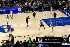 要翻车？篮网打出一波小高潮目前仅落后76人5分 此前一度落后28分 - 资讯配图