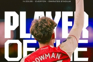 前途光明！16岁道曼当选本轮英超阿森纳队内最佳球员 - 资讯配图