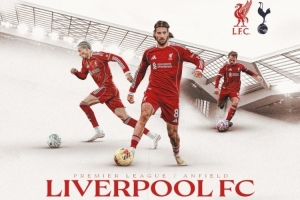 利物浦晒迎战热刺海报：索博斯洛伊、萨拉赫、范戴克等多人出镜 - 资讯配图