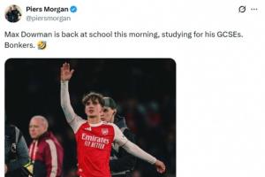 摩根调侃：道曼今天早上回到了学校，备战中考，真是疯狂 - 资讯配图