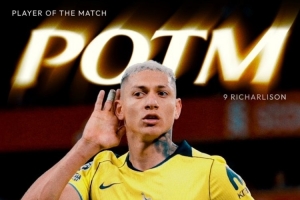 绝平！官方：里沙利松当选热刺客场1-1利物浦的队内最佳球员 - 资讯配图